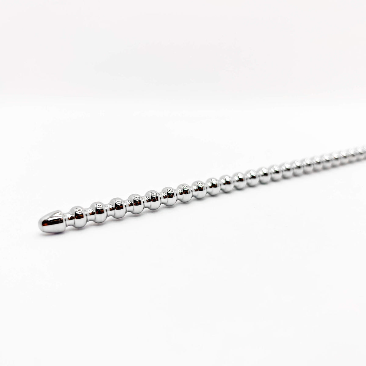 Double Ended Metal Ribbed Urethral Sounding Rod