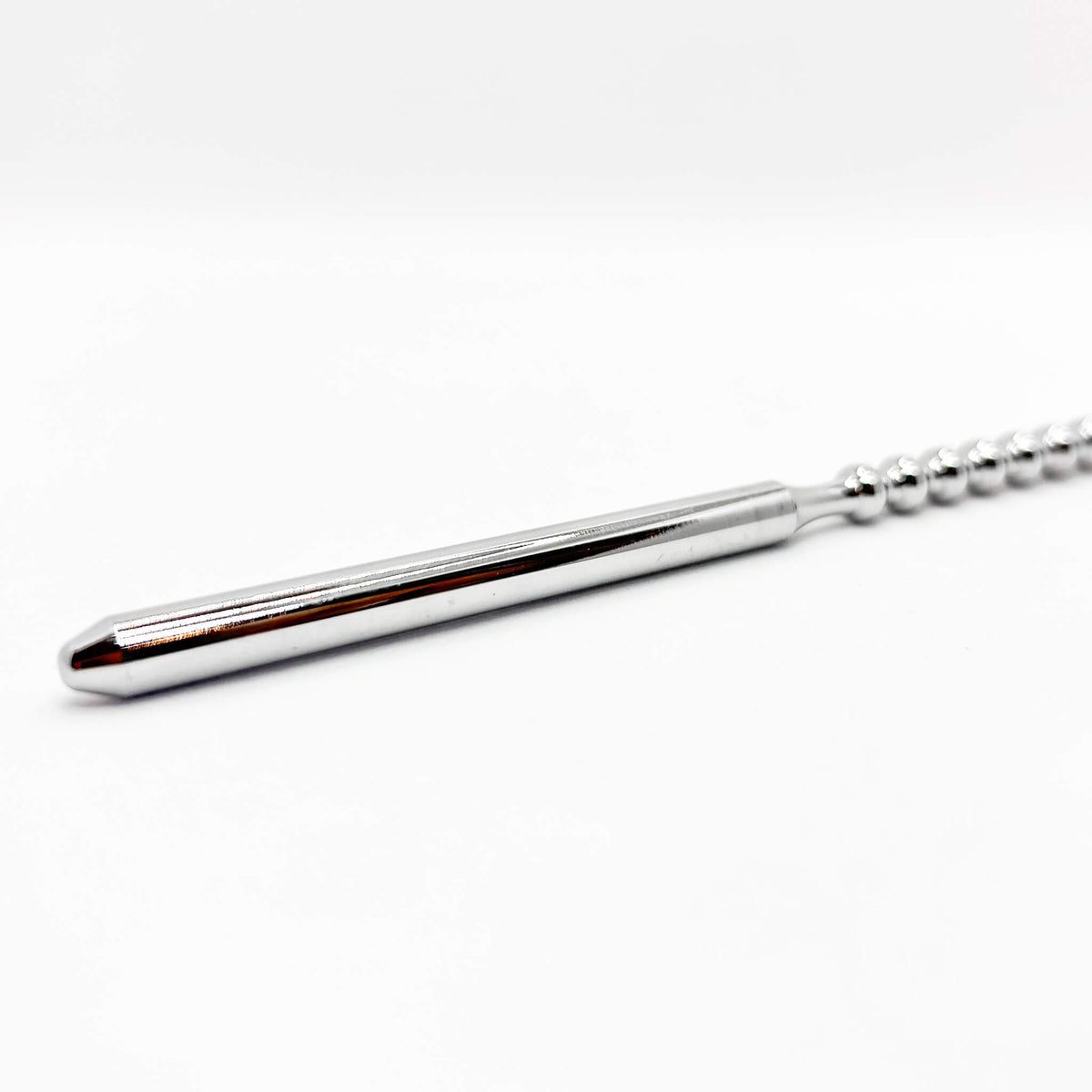 Double Ended Metal Ribbed Urethral Sounding Rod