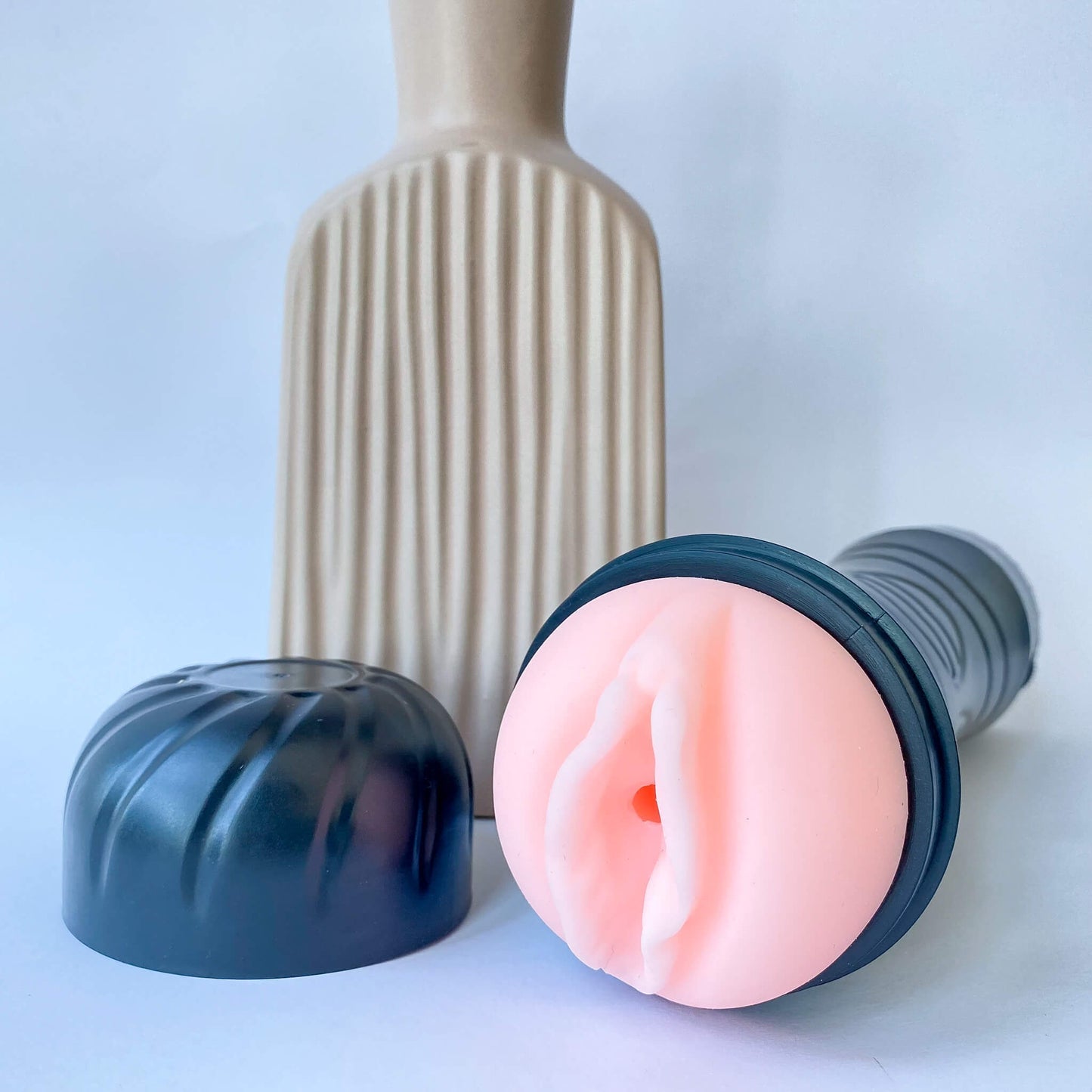 Vibrating Male Masturbator with Shell Casing - Vagina Eccentric Playroom Essentials Vibrating Male Masturbator with Shell Casing - Vagina Eccentric Playroom Essentials