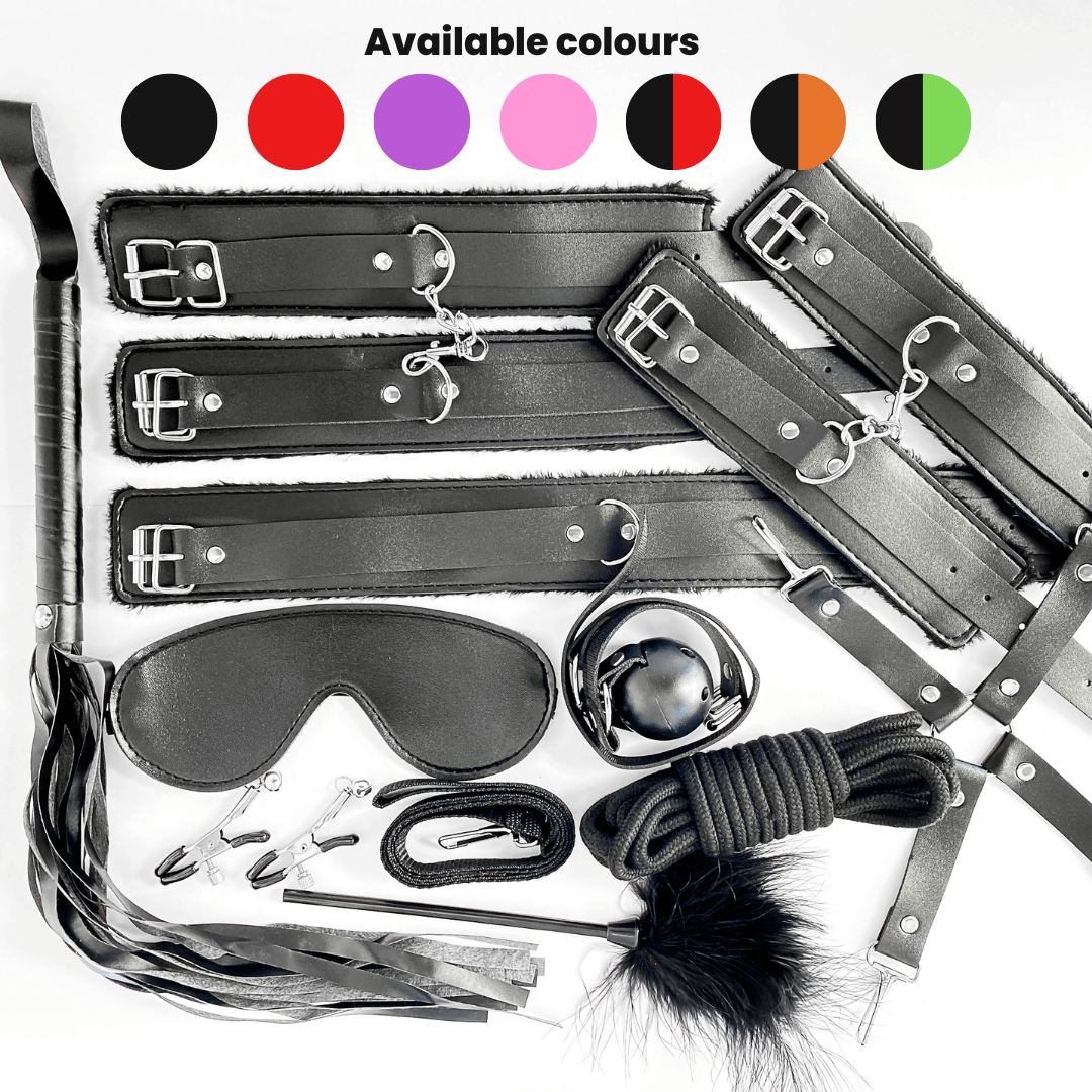 Leather 10-piece BDSM Starter Kit