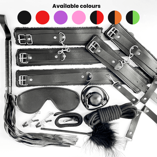 Leather 10-piece BDSM Starter Kit