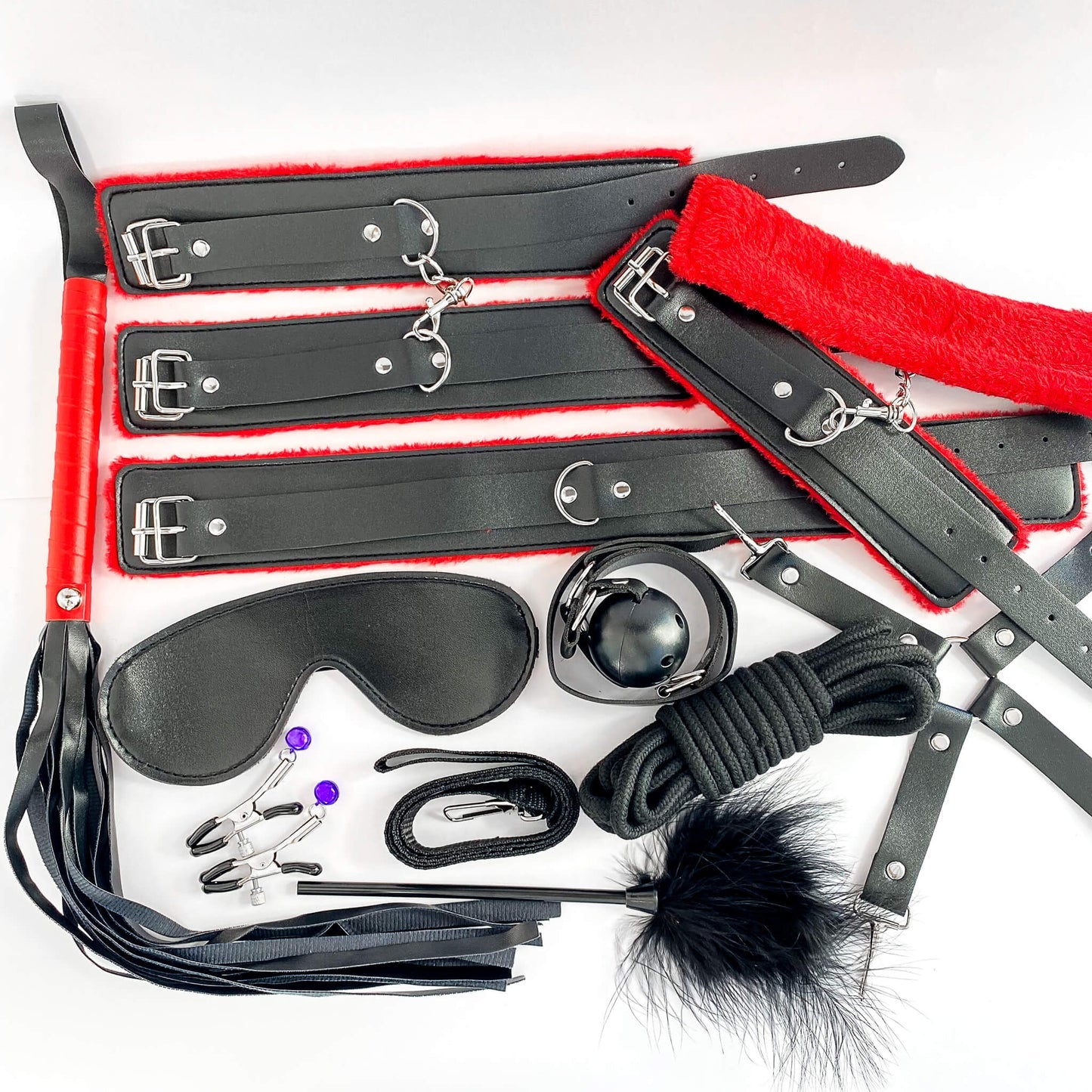 Leather 10-piece BDSM Starter Kit