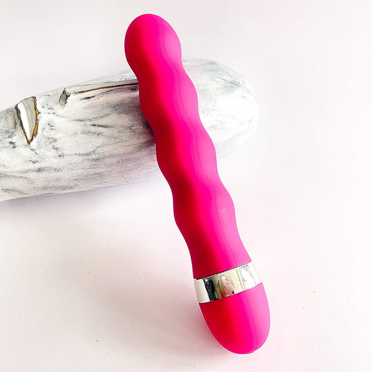 Vibrating Anal & Vaginal Ribbed Massager