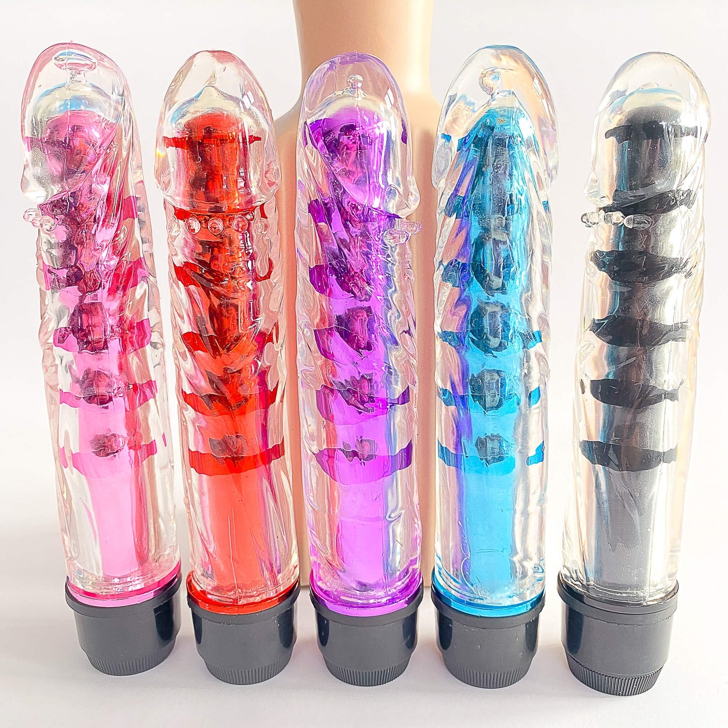 Transparent Dildo Shaped Big Bullet Vibrator