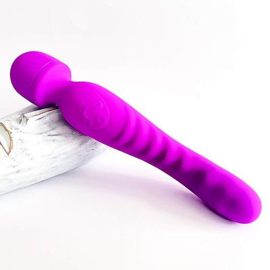Double Ended Wand Vibrator with Heating Function