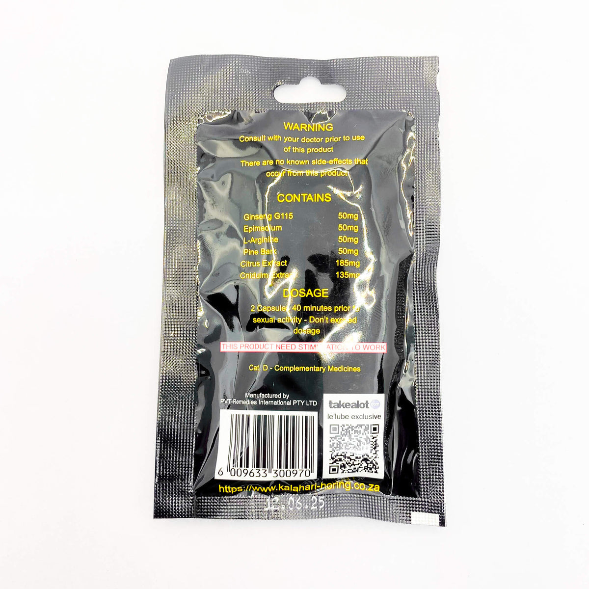 Kalahari Horing Male Enhancement and Erection Booster (15s)