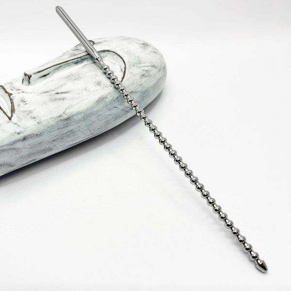 Double Ended Metal Ribbed Urethral Sounding Rod