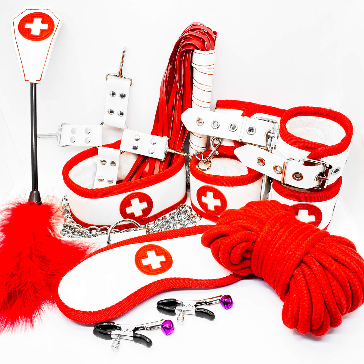 Naughty Nurse Bondage Kit - 10 Pieces