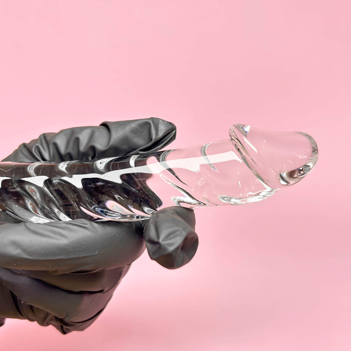 Curved Glass Dildo with Veins (18cm/7Inch)