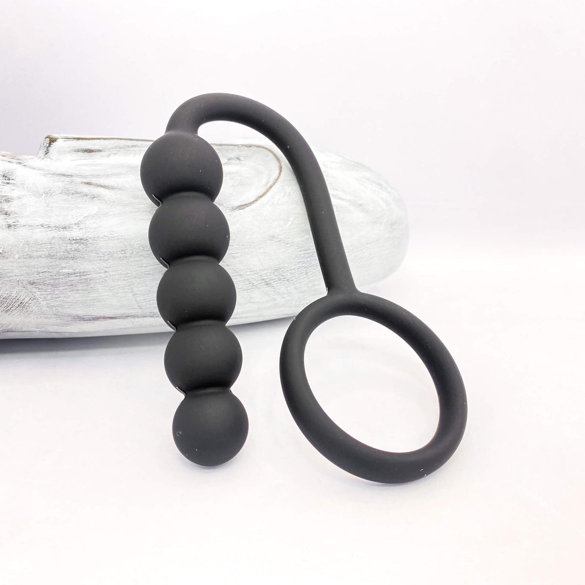 Silicone Anal Beads with Ball Ring