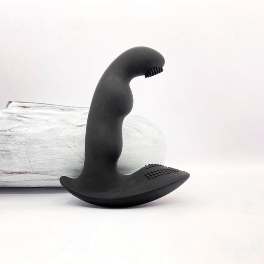 Small Ribbed Silicone Prostate Vibrator