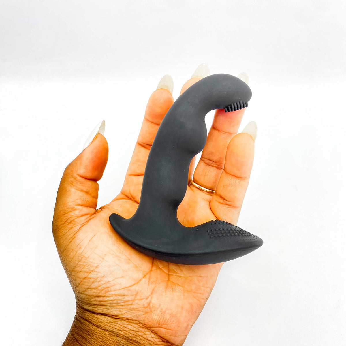 Small Ribbed Silicone Prostate Vibrator