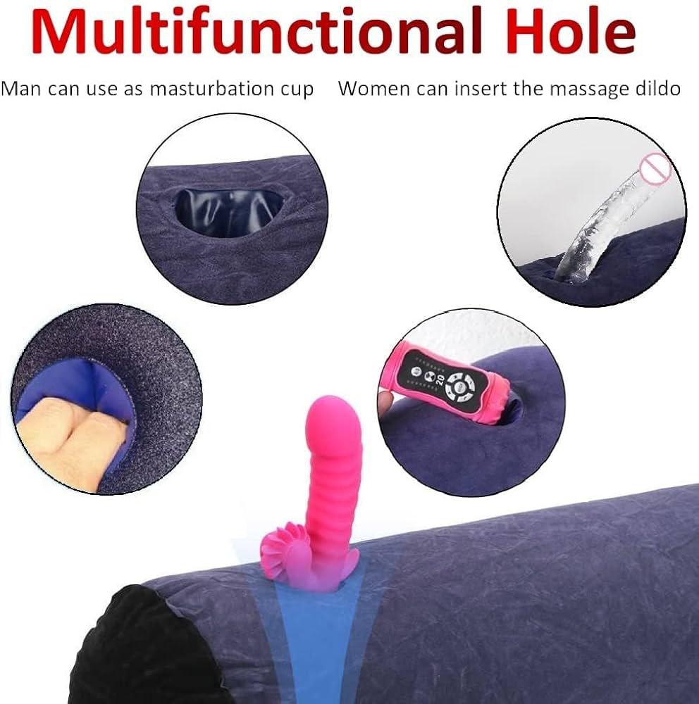 Inflatable Cylindrical Sex Pillow with Pump