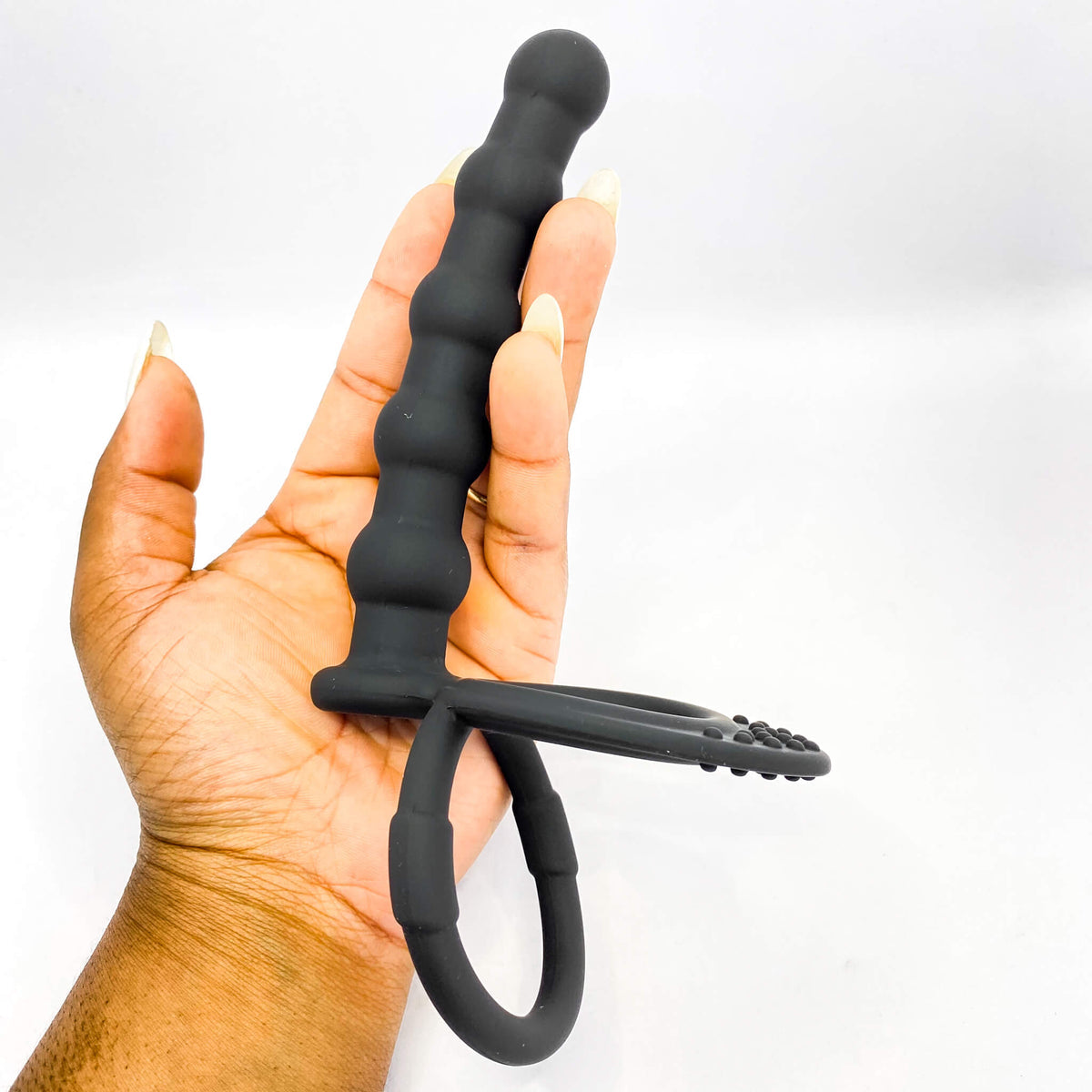 Silicone Double Penetration Strap-On Cock Ring