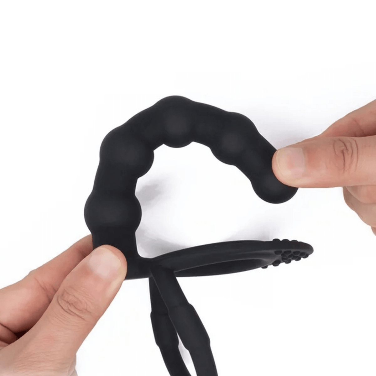 Silicone Double Penetration Strap-On Cock Ring
