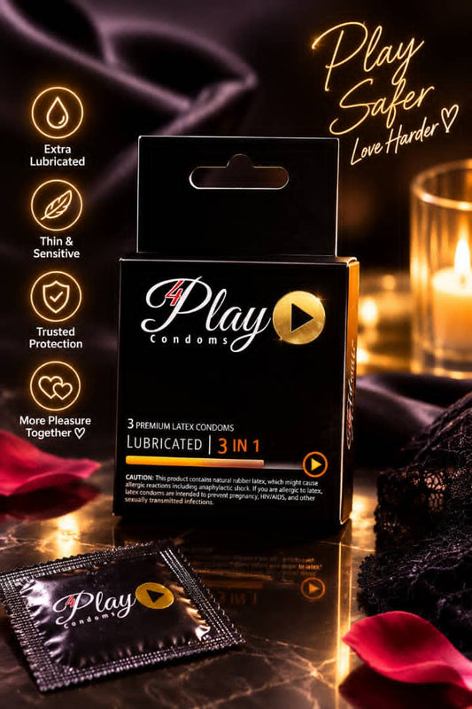 4Play Condoms – Lubricated 3 in 1 (3-Pack)
