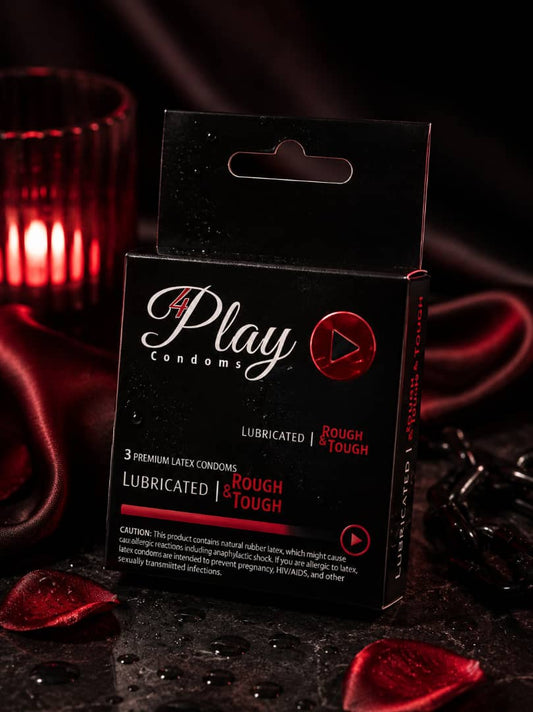 4Play Condoms – Lubricated Rough & Tough (3-Pack)