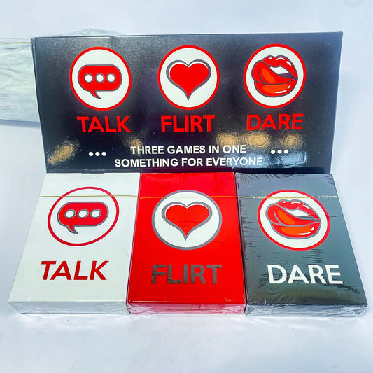 Talk, Flirt or Dare Card Game