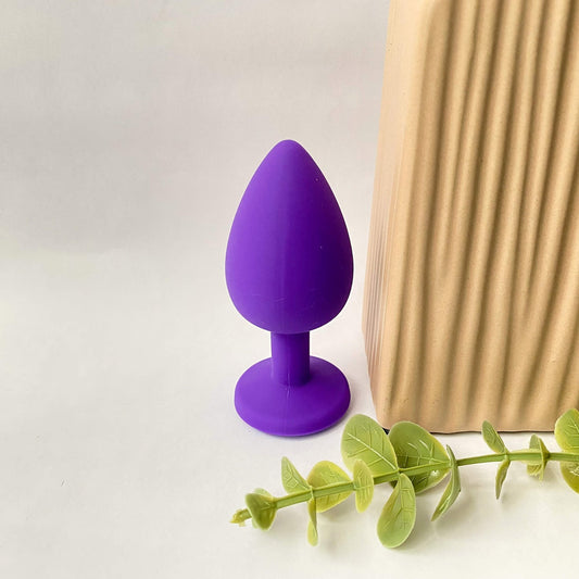Silicone Jeweled Butt Plug - 3.5 (M)